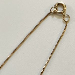 14K Fine Solid Yellow Gold 18" Box Link Pendant Necklace Chain